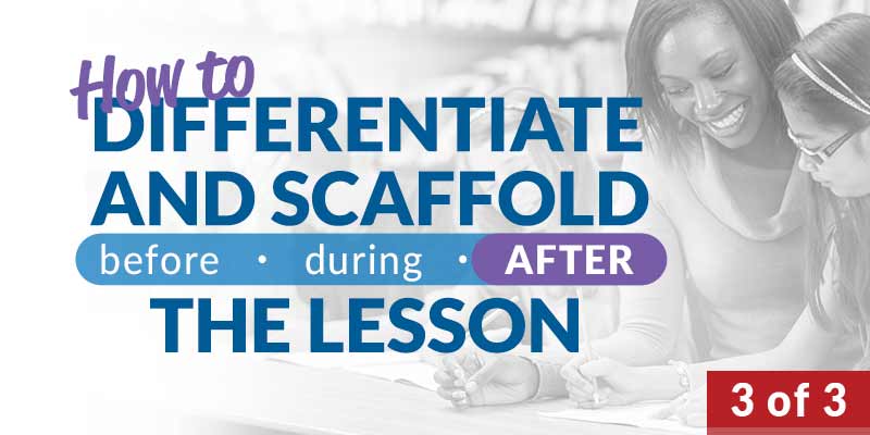 differentiate and scaffold